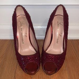 Lauren Lorraine heels. Size 5.5 US Color: Ruby